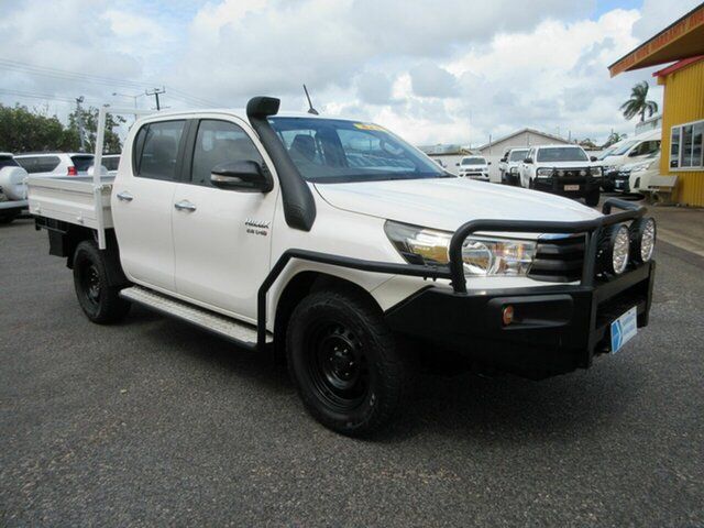 Used Toyota Hilux GUN126R SR Double Cab Winnellie, 2016 Toyota Hilux GUN126R SR Double Cab White 6 Speed Manual Cab Chassis