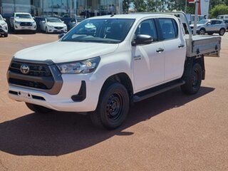 2020 Toyota Hilux GUN126R SR Double Cab Glacier White 6 Speed Sports Automatic Cab Chassis