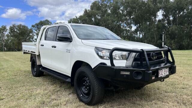 Pre-Owned Toyota Hilux GUN126R SR Dalby, 2022 Toyota Hilux GUN126R SR Glacier White 6 Speed Sports Automatic Cab Chassis