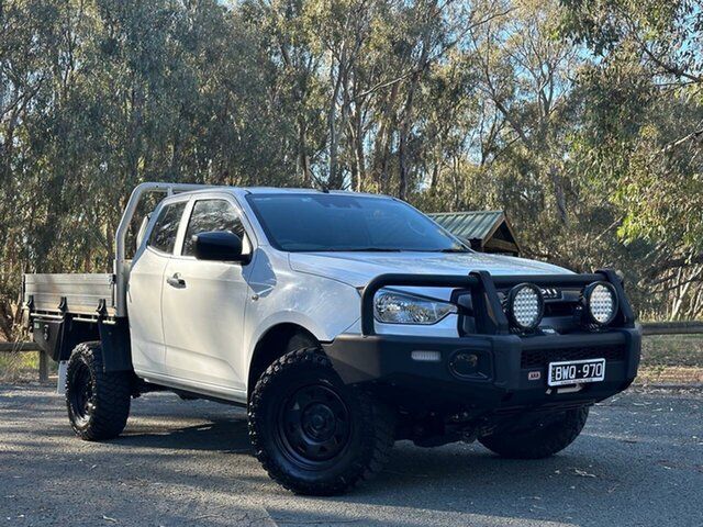 Used Isuzu D-MAX RG MY22 SX Space Cab Echuca, 2022 Isuzu D-MAX RG MY22 SX Space Cab White 6 Speed Sports Automatic Cab Chassis