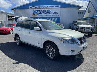 2014 Nissan Pathfinder R52 MY15 ST X-tronic 2WD White 1 Speed Constant Variable Wagon Hybrid.