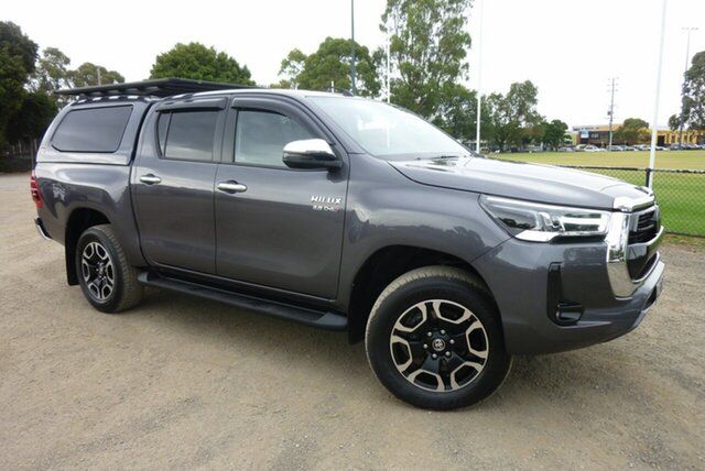 Used Toyota Hilux GUN126R SR5 Double Cab Cheltenham, 2021 Toyota Hilux GUN126R SR5 Double Cab Graphite Grey 6 Speed Sports Automatic Utility