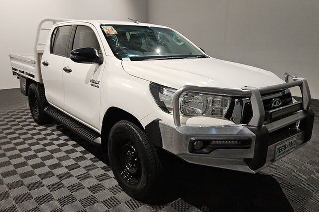 Used Toyota Hilux GUN126R SR Double Cab Acacia Ridge, 2018 Toyota Hilux GUN126R SR Double Cab White 6 speed Automatic Cab Chassis