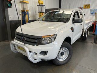 2013 Ford Ranger PX XL 3.2 (4x4) White 6 Speed Manual Cab Chassis.