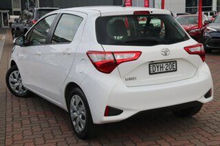2018 Toyota Yaris NCP130R Ascent Glacier White 4 Speed Automatic Hatchback.