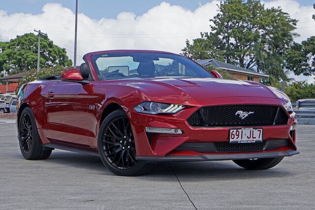 Used Ford Mustang FN 2021.50MY GT Capalaba, 2021 Ford Mustang FN 2021.50MY GT Lucid Red Tc 10 Speed Sports Automatic Convertible