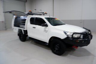 2019 Toyota Hilux GUN126R SR Extra Cab White 6 Speed Sports Automatic Cab Chassis.