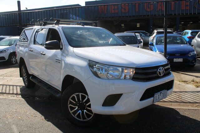 Used Toyota Hilux GUN126R SR Double Cab West Footscray, 2017 Toyota Hilux GUN126R SR Double Cab White 6 Speed Sports Automatic Cab Chassis