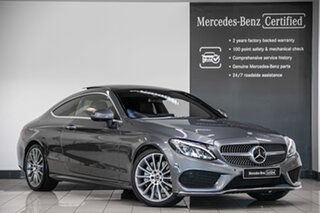 2018 Mercedes-Benz C-Class C205 808MY C300 9G-Tronic Selenite Grey 9 Speed Sports Automatic Coupe.