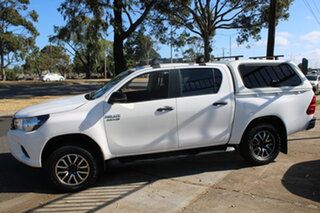 2017 Toyota Hilux GUN126R SR Double Cab White 6 Speed Sports Automatic Cab Chassis