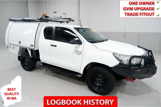 Used Toyota Hilux GUN126R SR Extra Cab Kenwick, 2019 Toyota Hilux GUN126R SR Extra Cab White 6 Speed Sports Automatic Cab Chassis