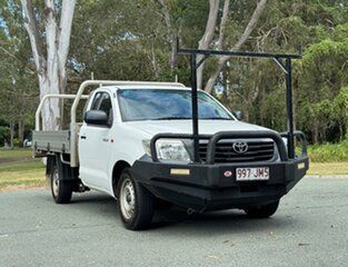2013 Toyota Hilux TGN16R MY12 Workmate 4x2 White 4 Speed Automatic Cab Chassis.