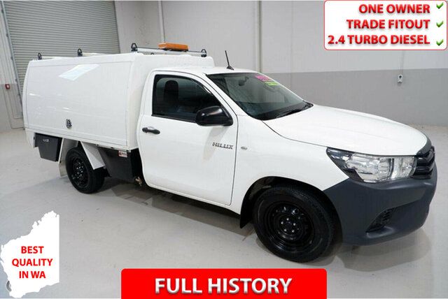 Used Toyota Hilux GUN122R Workmate 4x2 Kenwick, 2018 Toyota Hilux GUN122R Workmate 4x2 White 5 Speed Manual Cab Chassis