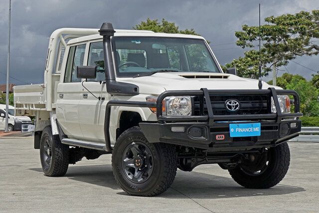 Used Toyota Landcruiser VDJ79R Workmate Double Cab Capalaba, 2020 Toyota Landcruiser VDJ79R Workmate Double Cab White 5 Speed Manual Cab Chassis