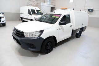 2018 Toyota Hilux GUN122R Workmate 4x2 White 5 Speed Manual Cab Chassis.