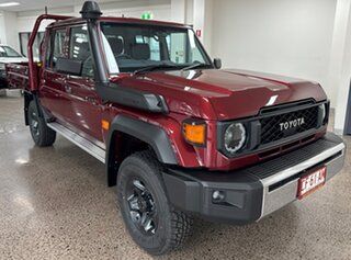 2024 Toyota Landcruiser Vdjl79R GXL Double Cab Maroon 5 Speed Manual Cab Chassis.