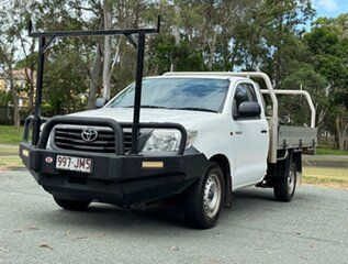 2013 Toyota Hilux TGN16R MY12 Workmate 4x2 White 4 Speed Automatic Cab Chassis.