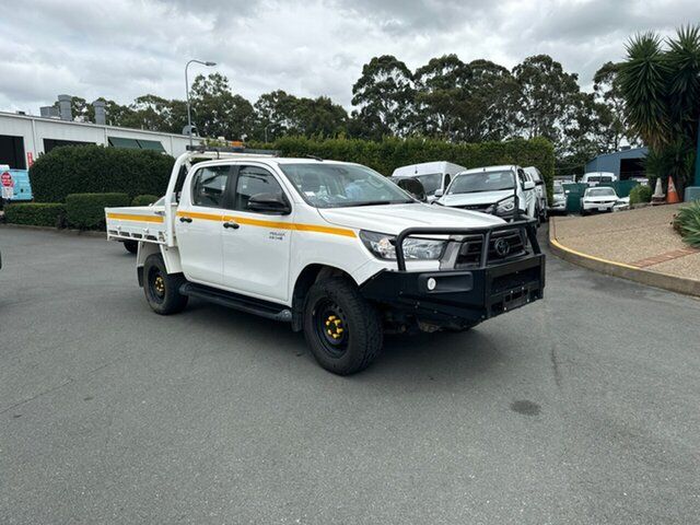 Used Toyota Hilux GUN126R SR Double Cab Acacia Ridge, 2021 Toyota Hilux GUN126R SR Double Cab White 6 speed Automatic Cab Chassis