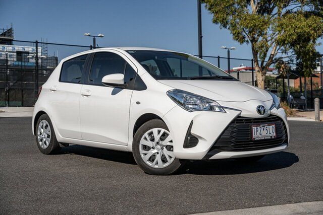 Used Toyota Yaris NCP130R MY18 Ascent Oakleigh, 2019 Toyota Yaris NCP130R MY18 Ascent Glacier White 4 Speed Automatic Hatchback