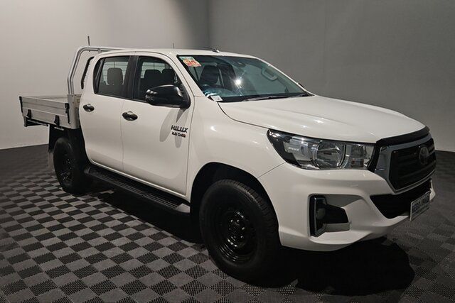 Used Toyota Hilux GUN126R SR Double Cab Acacia Ridge, 2019 Toyota Hilux GUN126R SR Double Cab White 6 speed Automatic Cab Chassis