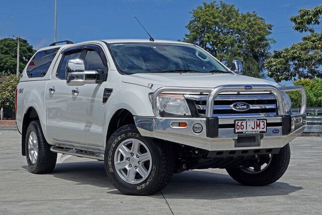 Used Ford Ranger PX XLT Double Cab Capalaba, 2013 Ford Ranger PX XLT Double Cab White 6 Speed Sports Automatic Utility