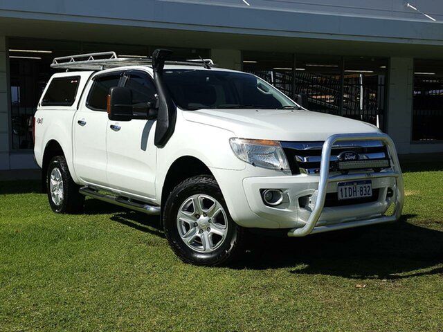 Used Ford Ranger PX XLT Double Cab Victoria Park, 2014 Ford Ranger PX XLT Double Cab White 6 Speed Sports Automatic Utility