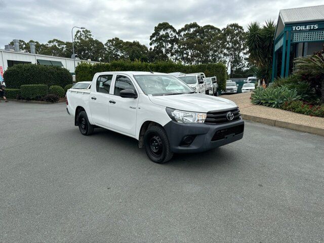Used Toyota Hilux GUN122R Workmate Double Cab 4x2 Acacia Ridge, 2019 Toyota Hilux GUN122R Workmate Double Cab 4x2 White 5 speed Manual Utility