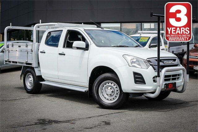 Used Isuzu D-MAX MY19 SX Crew Cab 4x2 High Ride Moorooka, 2019 Isuzu D-MAX MY19 SX Crew Cab 4x2 High Ride White 6 Speed Sports Automatic Cab Chassis