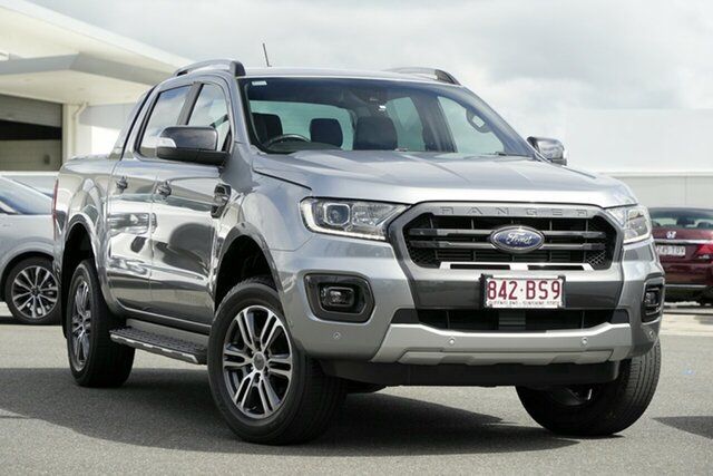 Pre-Owned Ford Ranger PX MkIII 2021.25MY Wildtrak North Lakes, 2021 Ford Ranger PX MkIII 2021.25MY Wildtrak Silver 10 Speed Sports Automatic Double Cab Pick Up