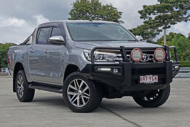 Used Toyota Hilux GUN126R SR5 Double Cab Capalaba, 2017 Toyota Hilux GUN126R SR5 Double Cab Silver Sky 6 Speed Sports Automatic Utility
