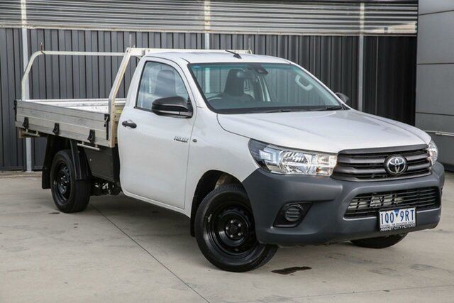 Used Toyota Hilux TGN121R Workmate 4x2 Pakenham, 2019 Toyota Hilux TGN121R Workmate 4x2 White 6 Speed Sports Automatic Cab Chassis