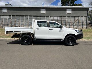 2018 Toyota Hilux GUN126R SR Double Cab Glacier White 6 Speed Sports Automatic Cab Chassis.