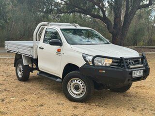 2018 Toyota Hilux GUN126R SR White 6 Speed Manual Cab Chassis.
