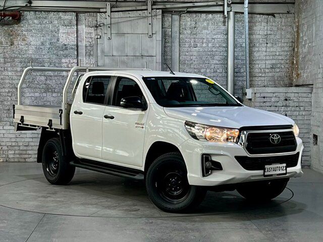 Used Toyota Hilux GUN126R SR Double Cab Mile End South, 2019 Toyota Hilux GUN126R SR Double Cab White 6 Speed Sports Automatic Cab Chassis