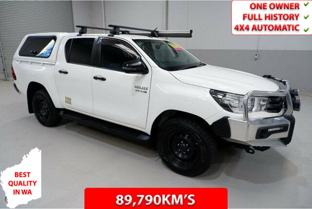 Used Toyota Hilux GUN126R SR Double Cab Kenwick, 2018 Toyota Hilux GUN126R SR Double Cab White 6 Speed Sports Automatic Utility