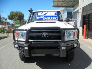 2018 Toyota Landcruiser VDJ79R Workmate White 5 Speed Manual Cab Chassis.
