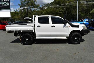 2012 Toyota Hilux KUN26R MY12 SR (4x4) White 5 Speed Manual Dual Cab Chassis