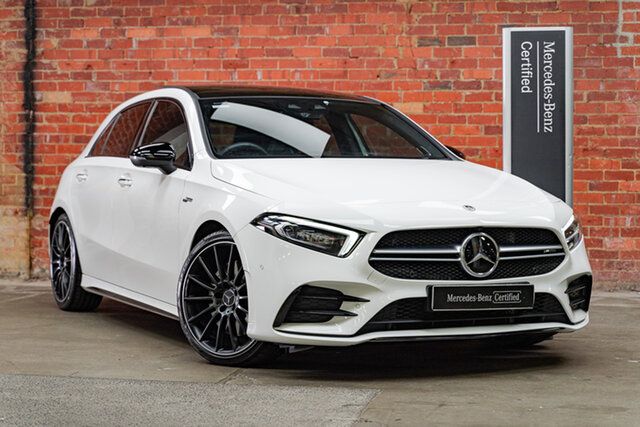 Certified Pre-Owned Mercedes-Benz A-Class W177 802MY A35 AMG SPEEDSHIFT DCT 4MATIC Mulgrave, 2022 Mercedes-Benz A-Class W177 802MY A35 AMG SPEEDSHIFT DCT 4MATIC Polar White 7 Speed