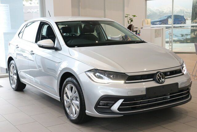 Demo Volkswagen Polo AE MY23 85TSI DSG Style Port Melbourne, 2023 Volkswagen Polo AE MY23 85TSI DSG Style Reflex Silver 7 Speed Sports Automatic Dual Clutch