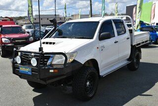 2012 Toyota Hilux KUN26R MY12 SR (4x4) White 5 Speed Manual Dual Cab Chassis.