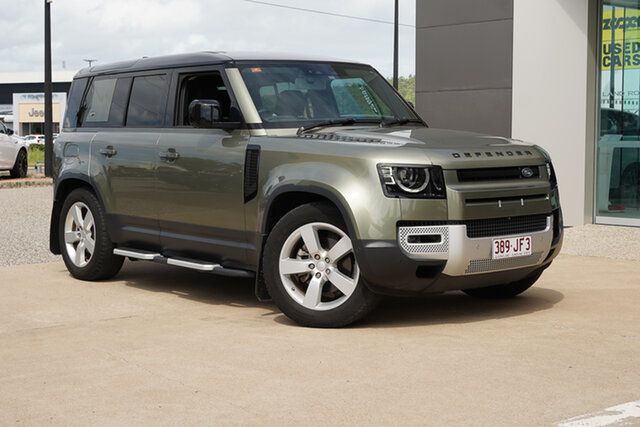 Used Land Rover Defender L663 21MY 110 D250 AWD First Edition Townsville, 2020 Land Rover Defender L663 21MY 110 D250 AWD First Edition Green 8 Speed Sports Automatic Wagon