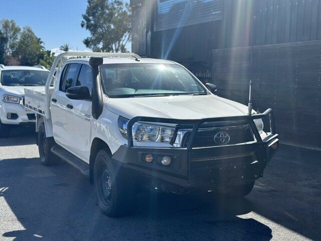 Used Toyota Hilux GUN126R SR Double Cab Labrador, 2018 Toyota Hilux GUN126R SR Double Cab White 6 Speed Sports Automatic Cab Chassis