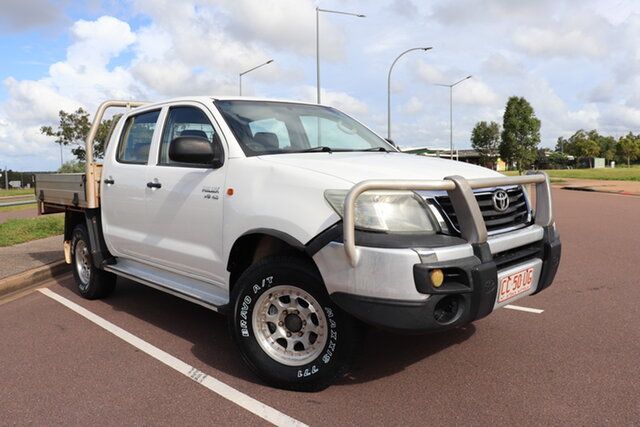 Pre-Owned Toyota Hilux GGN25R MY12 SR Double Cab Palmerston, 2012 Toyota Hilux GGN25R MY12 SR Double Cab Glacier White 5 Speed Manual Dual Cab