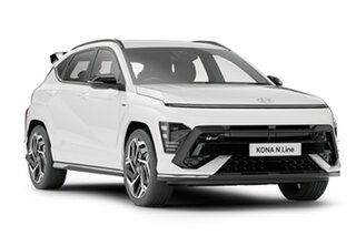 2023 Hyundai Kona SX2.V1 MY24 Premium AWD N Line Atlas White 8 Speed Sports Automatic Wagon.