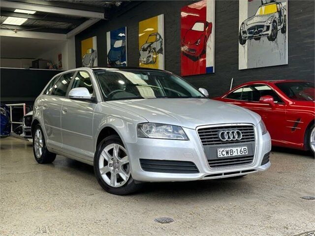 Used Audi A3 8P TFSI Attraction Glebe, 2009 Audi A3 8P TFSI Attraction Silver Sports Automatic Dual Clutch Hatchback