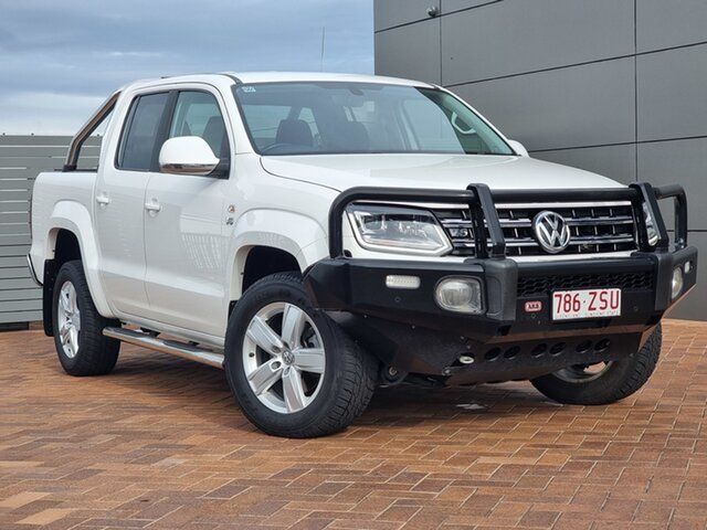 Used Volkswagen Amarok 2H MY20 TDI550 4MOTION Perm Highline Toowoomba, 2019 Volkswagen Amarok 2H MY20 TDI550 4MOTION Perm Highline White 8 Speed Automatic Utility