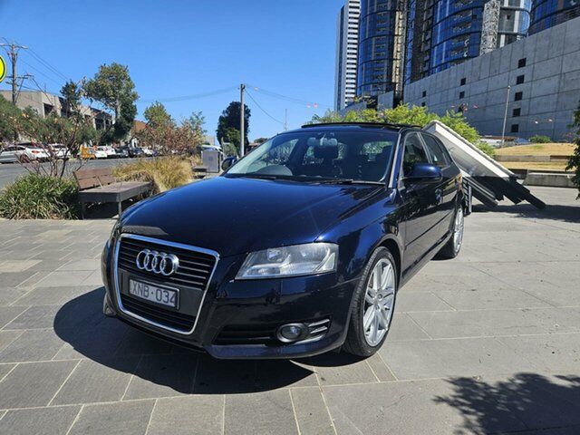 Used Audi A3 8P MY10 TFSI Sportback S Tronic Ambition South Melbourne, 2010 Audi A3 8P MY10 TFSI Sportback S Tronic Ambition Blue 7 Speed Sports Automatic Dual Clutch
