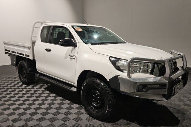 Used Toyota Hilux GUN126R SR Extra Cab Acacia Ridge, 2019 Toyota Hilux GUN126R SR Extra Cab White 6 speed Automatic Cab Chassis