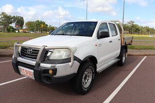 2012 Toyota Hilux GGN25R MY12 SR Double Cab Glacier White 5 Speed Manual Dual Cab