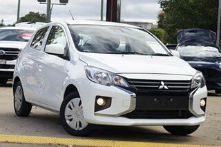 2021 Mitsubishi Mirage LB MY22 ES White 1 Speed Constant Variable Hatchback.
